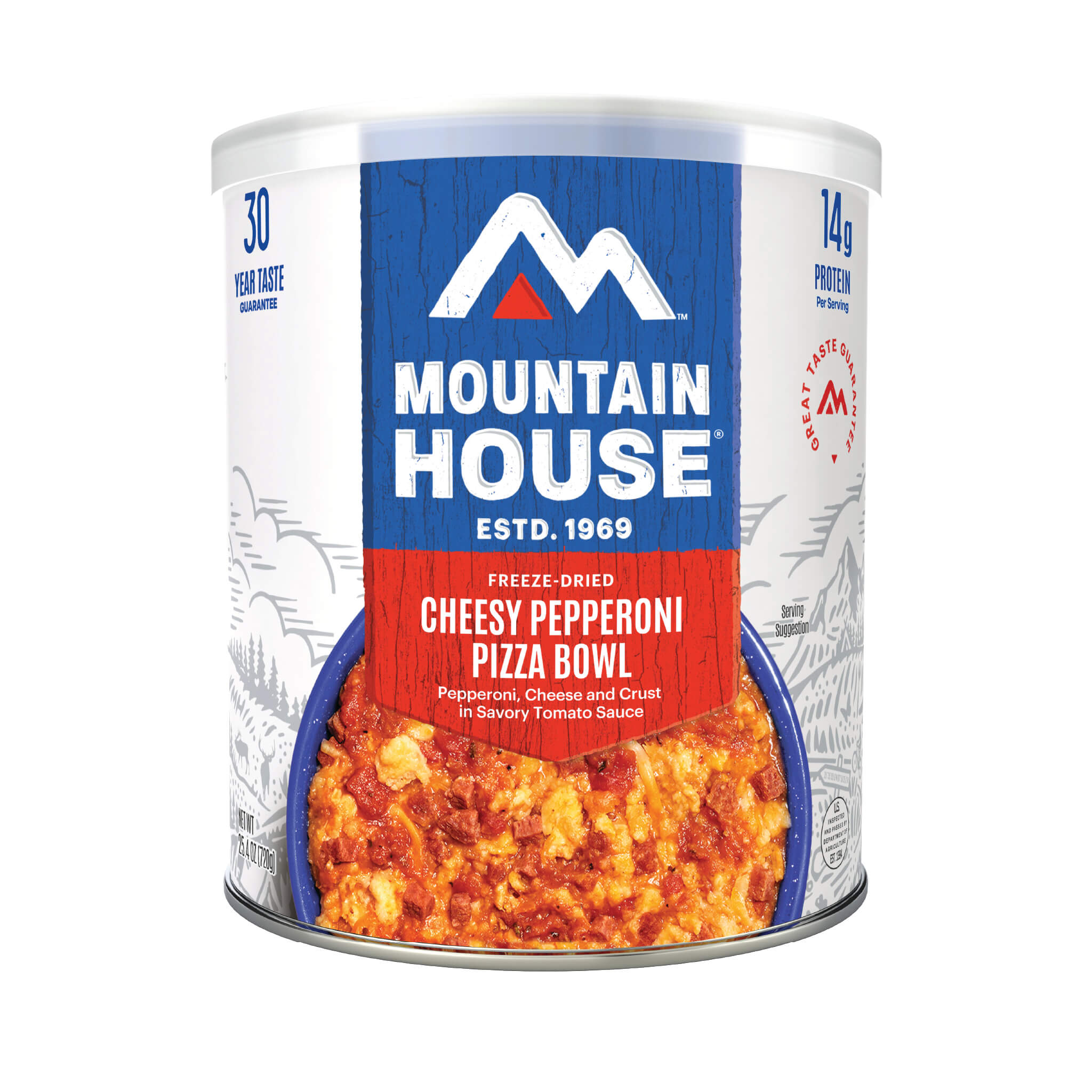 Mountain House Cheesy Pepperoni Pizza Bowl #10 Can - Can Front