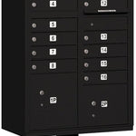 Cluster Box Unit by Salsbury Industries - 16 A Size Doors, Type III, USPS Lock Compatible, Black thumbnail 1