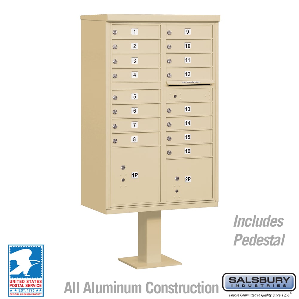 Salsbury Cluster Box Unit - 16-A Size Doors, Type III, USPS Lock Compatible