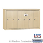 Salsbury 6 Door Vertical Mailbox - Bronze - Surface Mounted - USPS Access (3506ZSU)