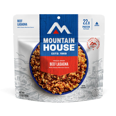 Mountain House Lasagna with Meat Sauce - Entree Pouches (6 Pack) - Instant Camping Food & Emergency Meals