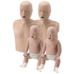 Prestan Family Pack of CPR Manikins (2 Adult, 1 Child, 2 Infant) Medium Skin with Rate Monitors, PP-FM-500M-MS thumbnail 3