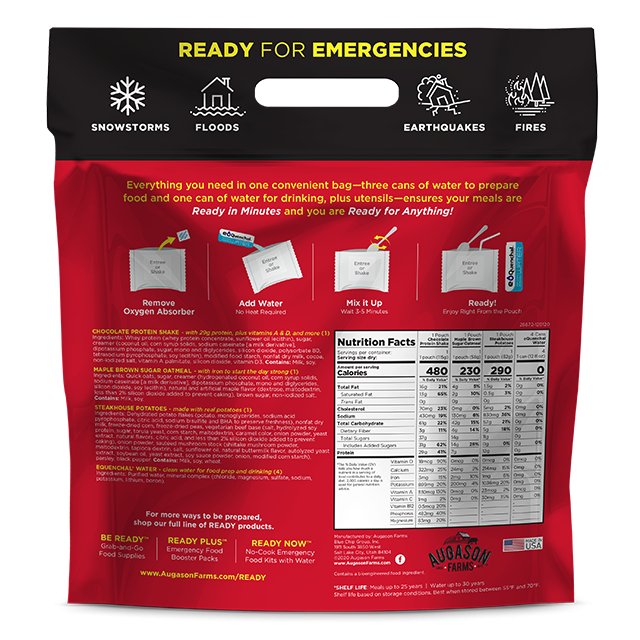 24-Hour 1-Person Food & Water Supply, Farmhouse Potato Kit, 3 servings(Copy)