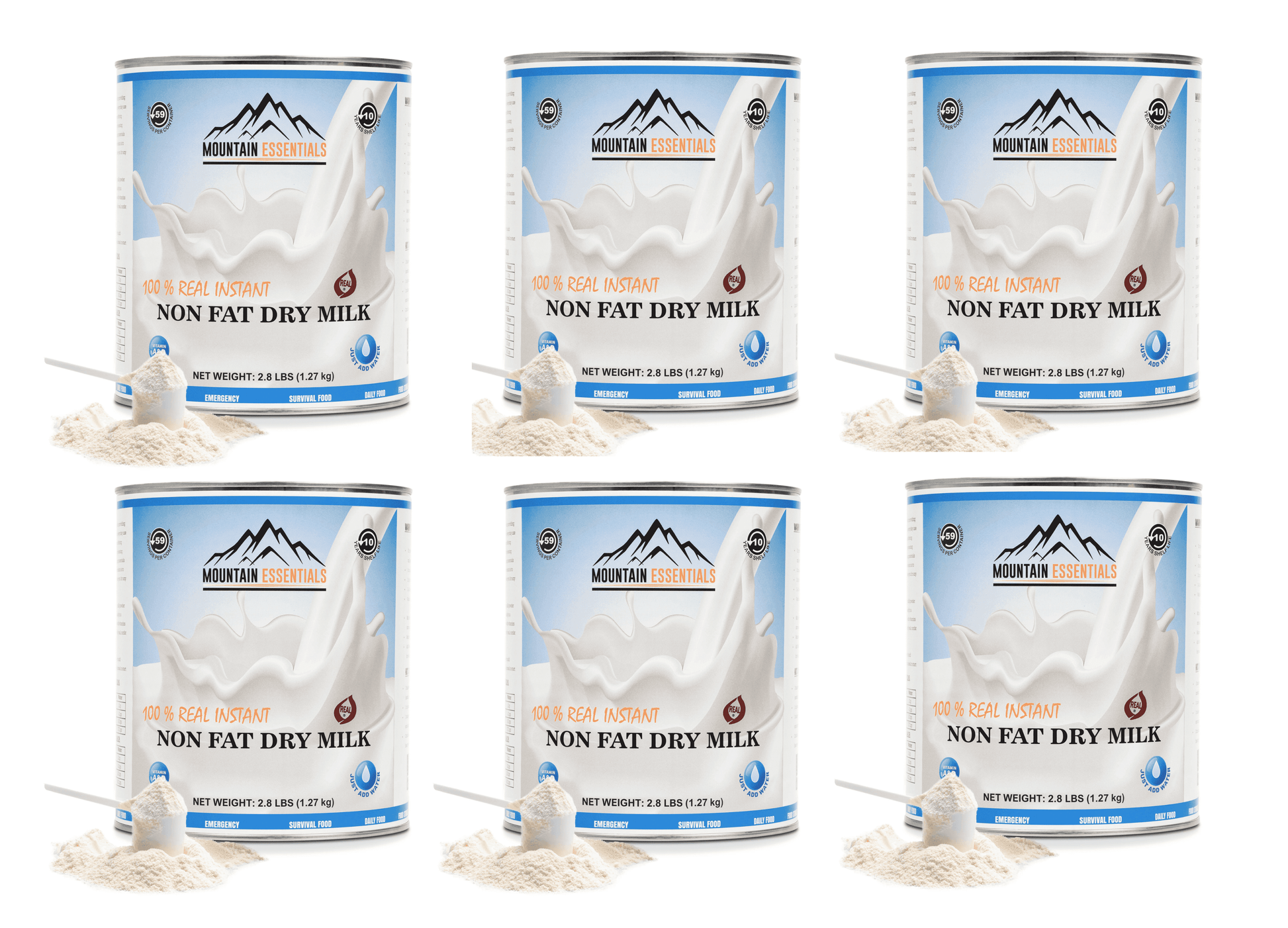 Mountain Essentials Nonfat Dry Milk Powder 6 cans