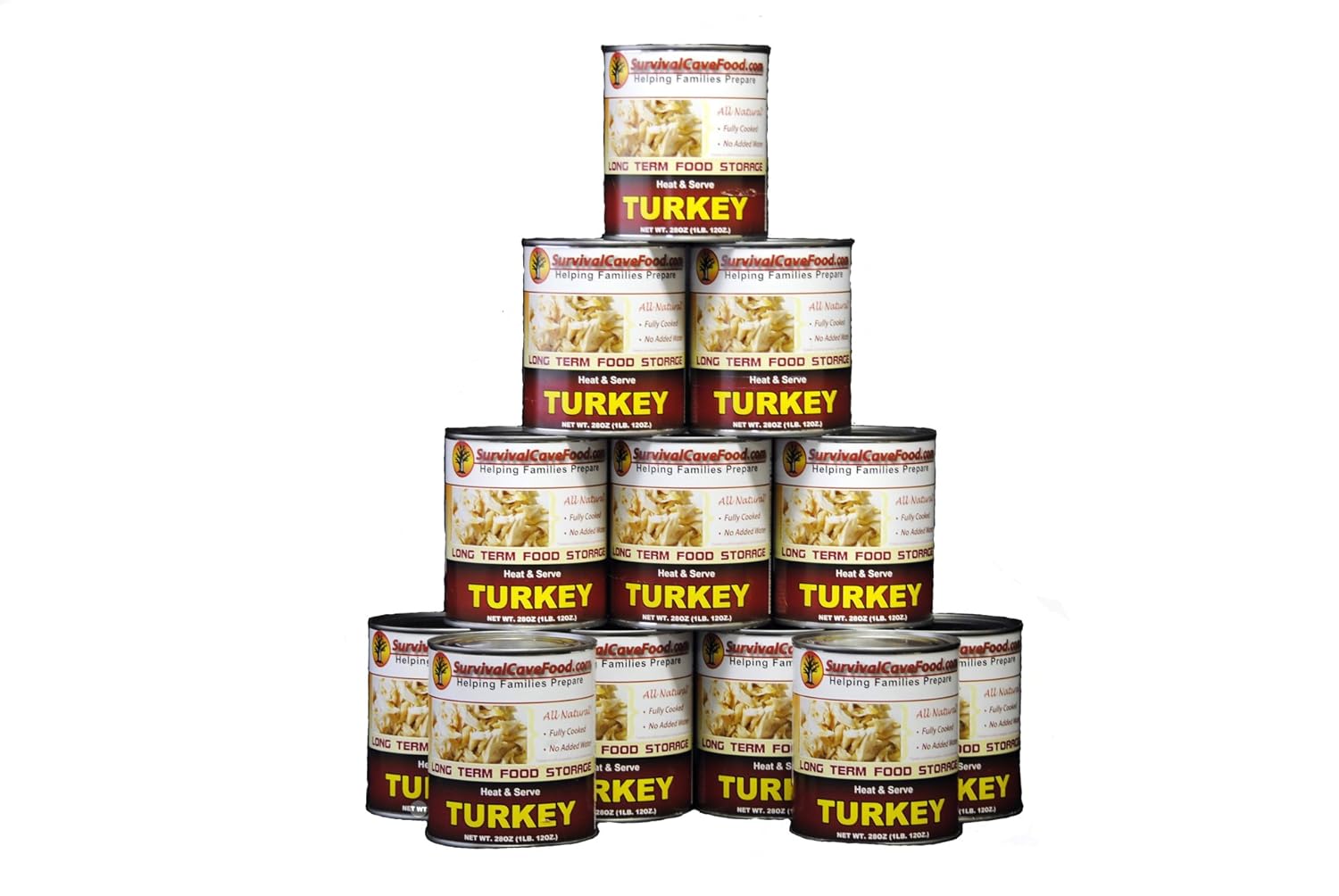 Survival Cave Food Canned Turkey 28oz can - Case of 12 Cans