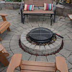 Volcano Fire Pit-Grill 24” Heavy Duty Steel Outdoor Fire Pit Cooking Grill System with Dutch Oven, 360° Rotating Adjustable Grill Ring, Wood & Charcoal Compatible for Backyard, Camping Cooking thumbnail 5