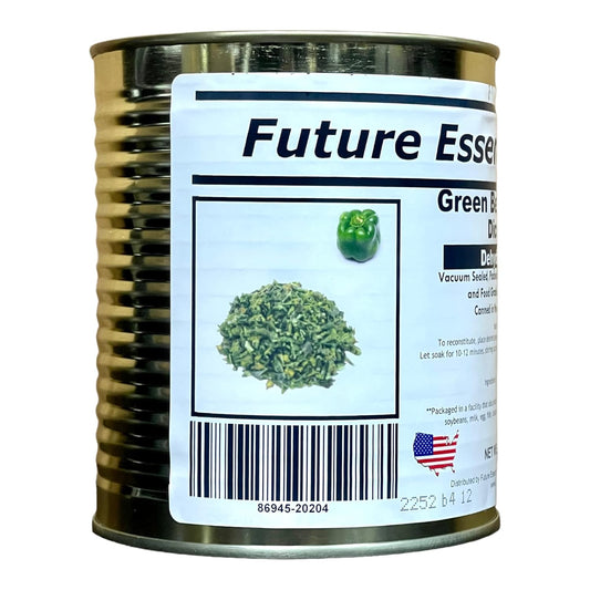 Future Essentials Dehydrated Diced Sweet Green Bell Peppers (Net Weight 7 oz)