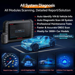 iCarsoft CR Max BT (Enhance Version) Bluetooth Bidirectional Scan Tool, All System, 49 Reset+Extra 38 Service-Oil/EPB/BMS/SAS/SRS/ABS etc.OBD2 Diagnostic Scanner, 4-in-1 Live Graphing, Free Update