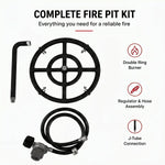 Volcano Fire Pit Burner Ring Kit for Volcano 2 & 3 Outdoor Grills –12” Double Steel Burner, 36 Flame Ports, Propane Regulator, 52” Hose & J-Tube | Portable Fire Pit for Camping, Patio & Backyard thumbnail 4