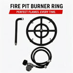 Volcano Fire Pit Burner Ring Kit for Volcano 2 & 3 Outdoor Grills –12” Double Steel Burner, 36 Flame Ports, Propane Regulator, 52” Hose & J-Tube | Portable Fire Pit for Camping, Patio & Backyard thumbnail 9