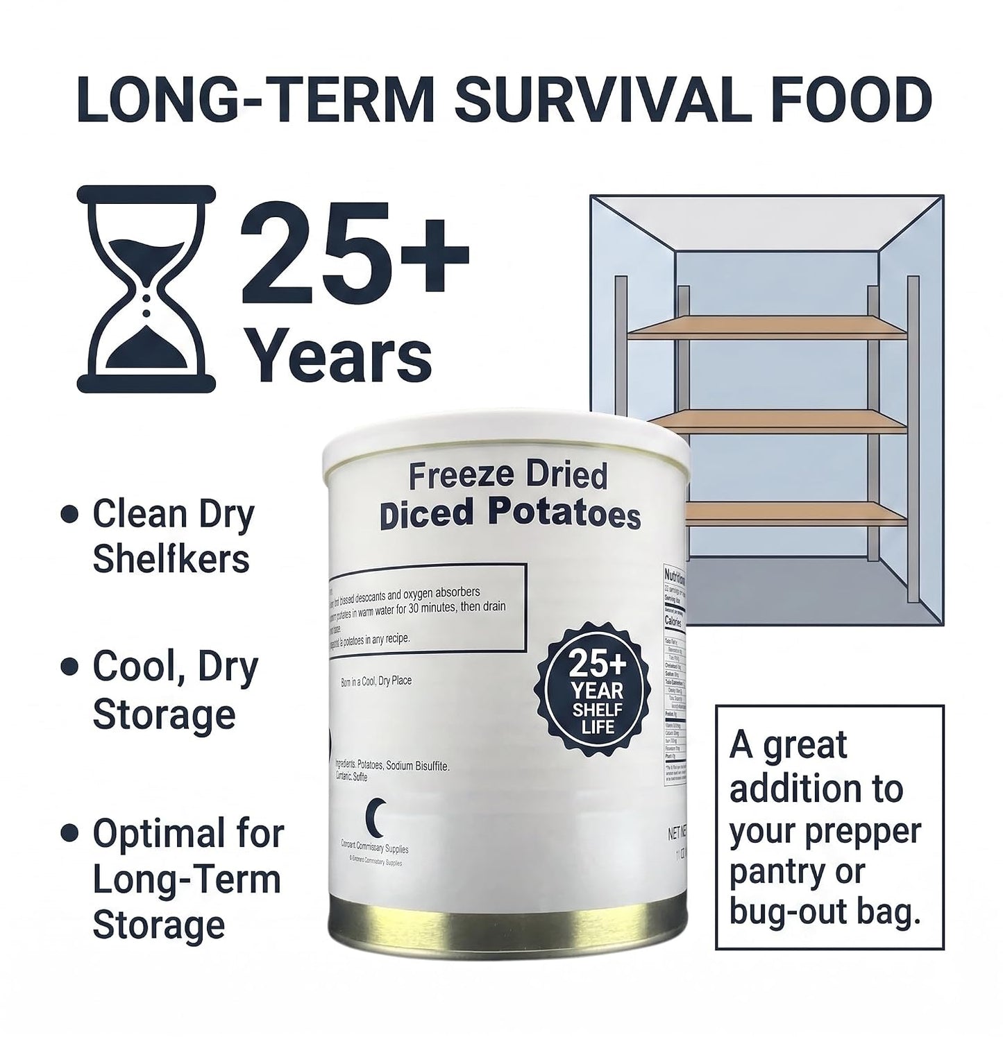 Military Surplus Freeze Dried Diced Potatoes