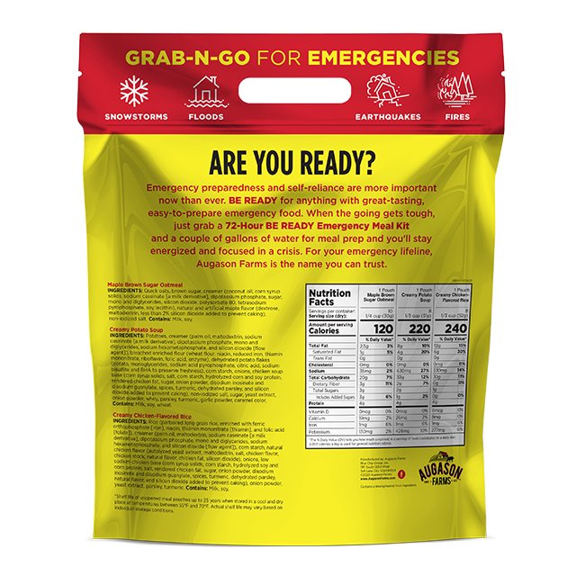 72-Hour 1-Person Emergency Food Supply Kit, 26 Servings
