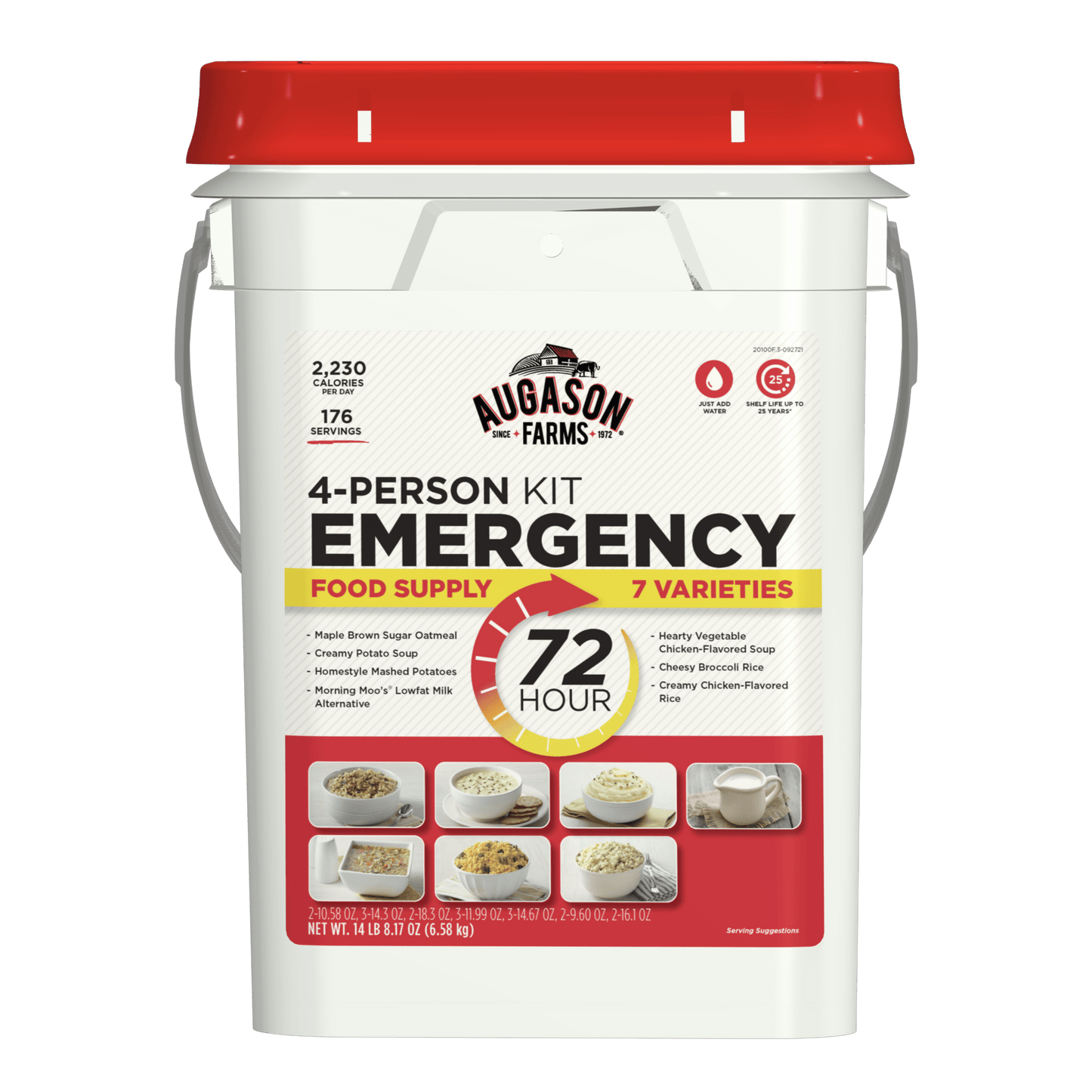 72-Hour 4-Person Emergency Food Supply Kit, 176 Servings