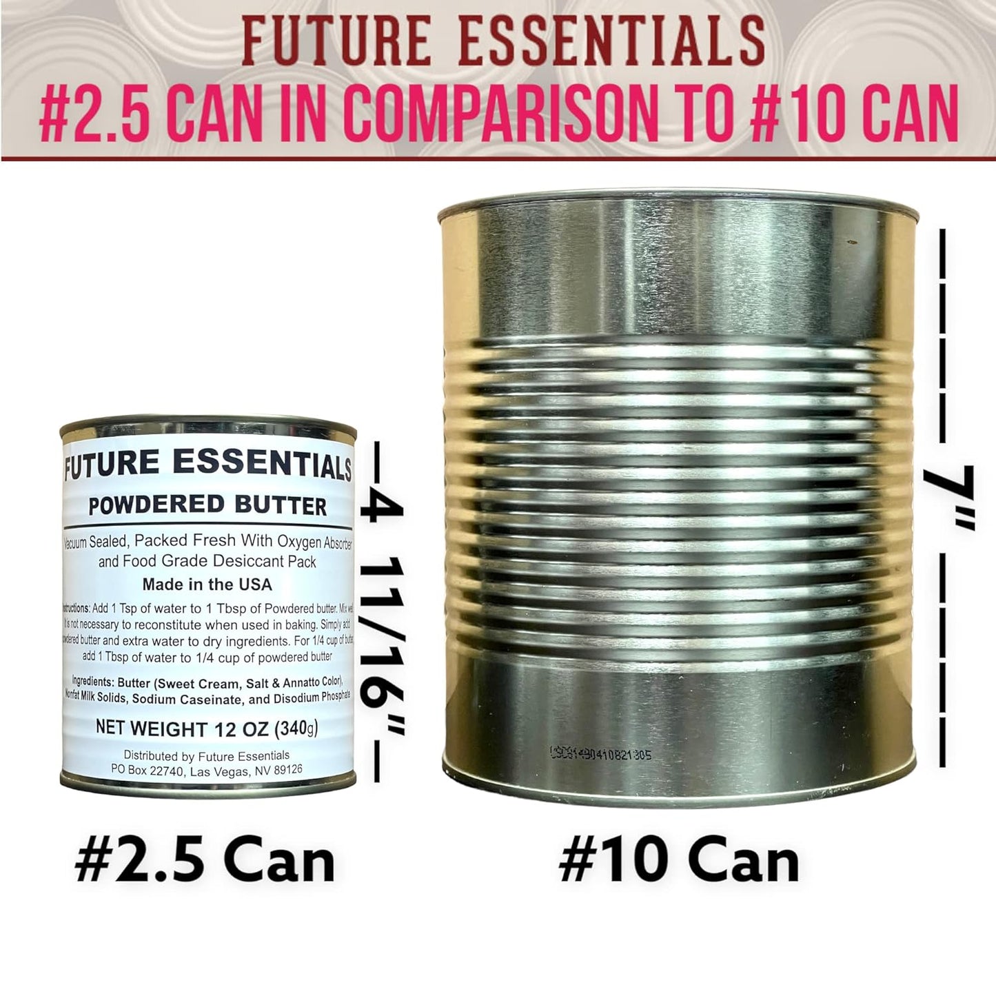 Future Essentials Powdered Butter - #2.5 / 17 Servings/ Can- 12 Cans
