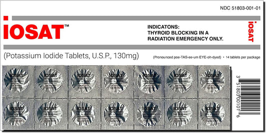 IOSAT Potassium Iodide Tablets, 130 mg (14 Tablets each)