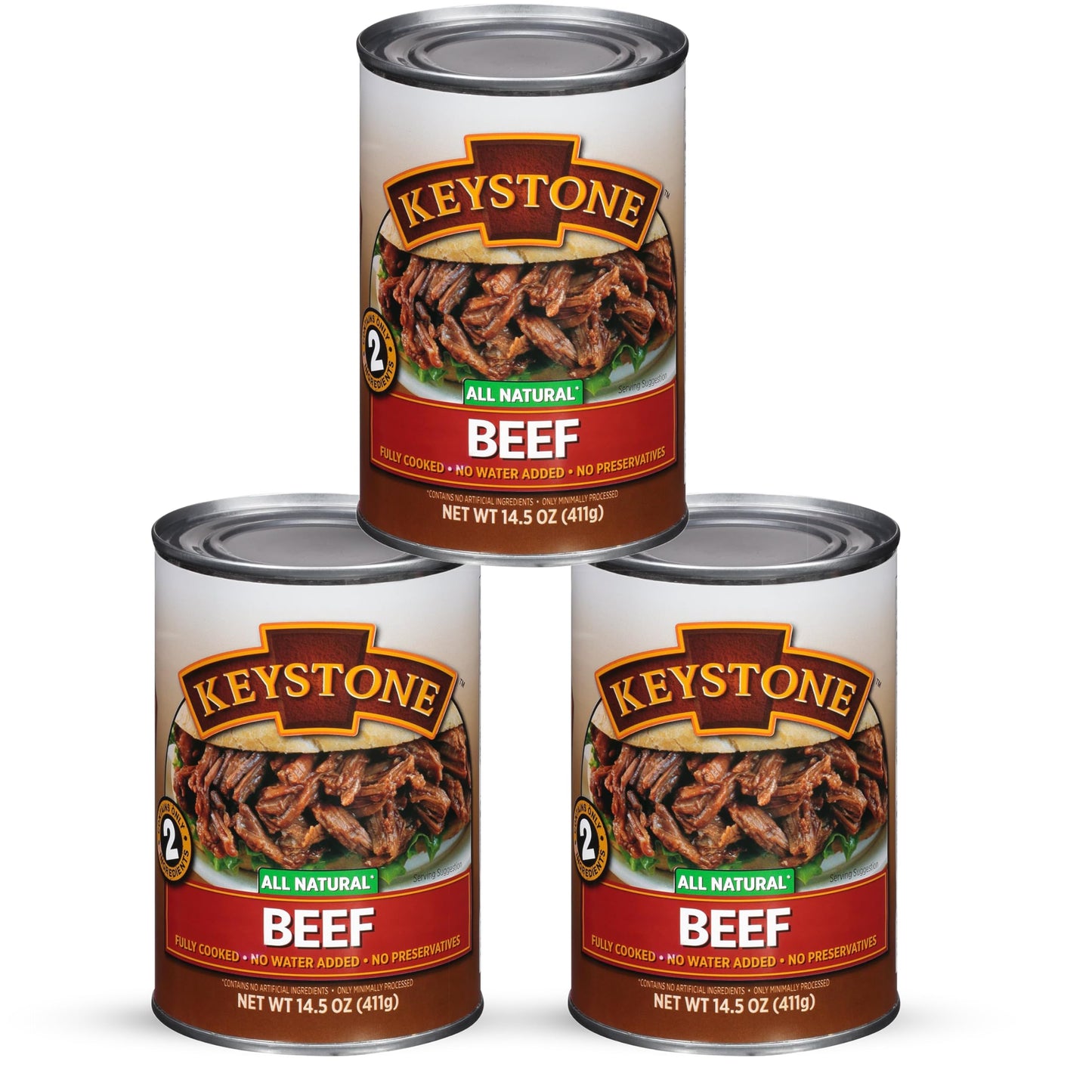 Keystone Meats All-Natural Canned Beef, 14.5 Ounce