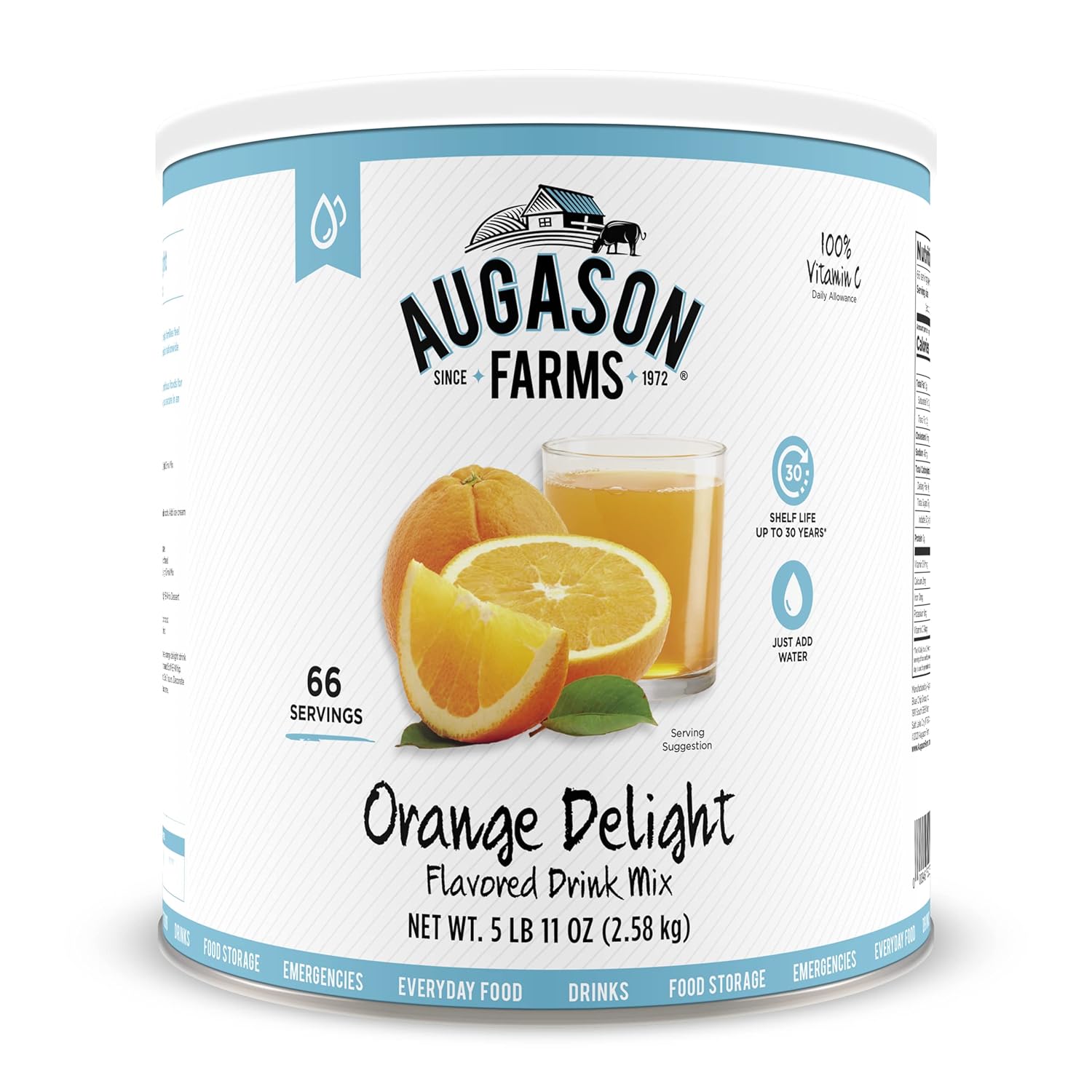 Augason Farms Orange Delight Drink Mix 5 lb. 11 oz.