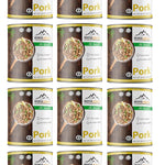 MOUNTAIN ESSENTIALS All Natural Canned Pork 28 Oz Fully Cooked Ready to Eat Emergency Survival Bulk Food Storage Premium Meat for Backpacking, Camping, Meal Prep Shelf Stable Food Pack of 12