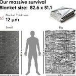 SAFECASTLE Emergency Mylar Blankets | Thermal First Aid Foil Blanket
