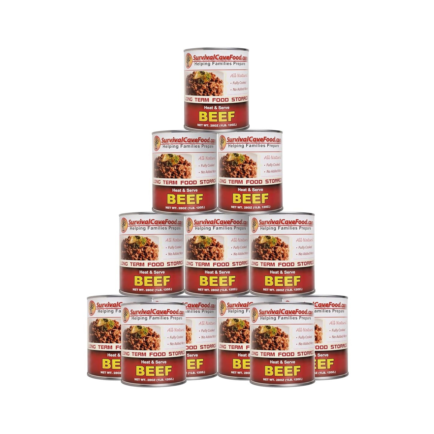 Survival Cave Canned Beef - 28oz can (FULL CASE)