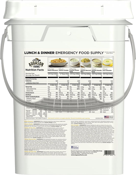 Augason Farms Lunch & Dinner Emergency Food Supply - 11 lbs