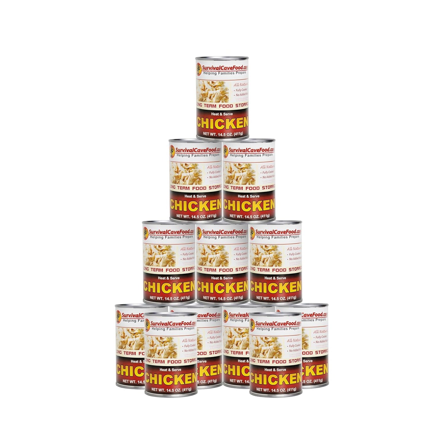 SurvivalCaveFood Chicken 12 - 28oz. Cans (1 Case) Long Term Food Storage Canned Meat