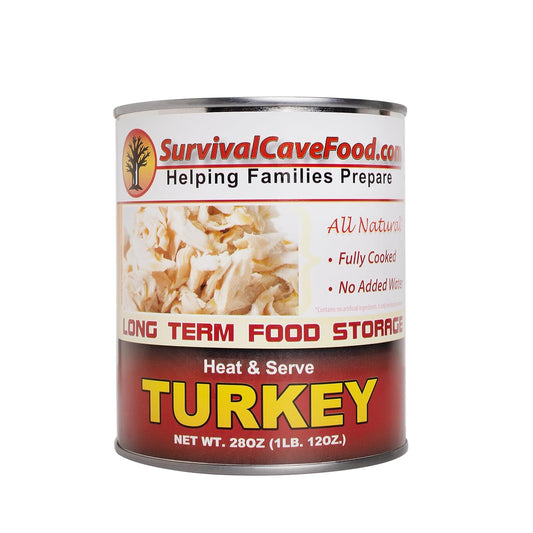 Survival Cave Food Canned Turkey 28oz can - Case of 12 Cans