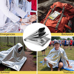 SAFECASTLE Emergency Mylar Blankets | Thermal First Aid Foil Blanket