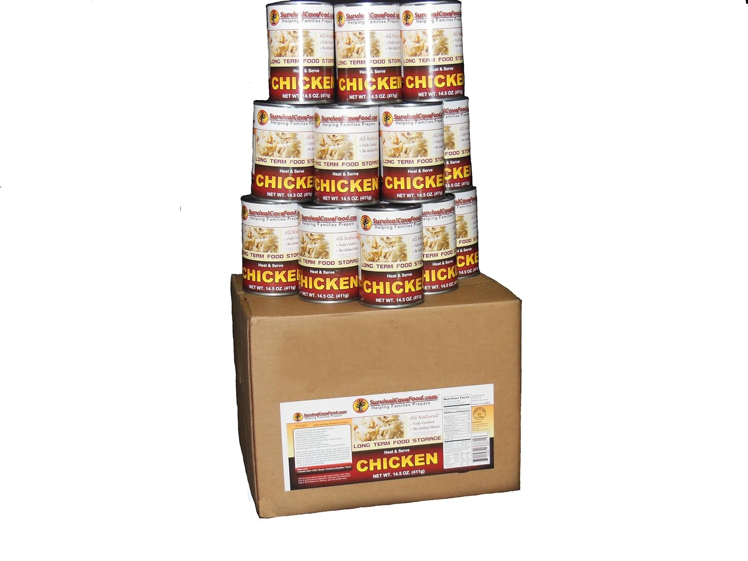 Survival Cave Food Canned Chicken 12-Pk. 14 1/2-oz. cans