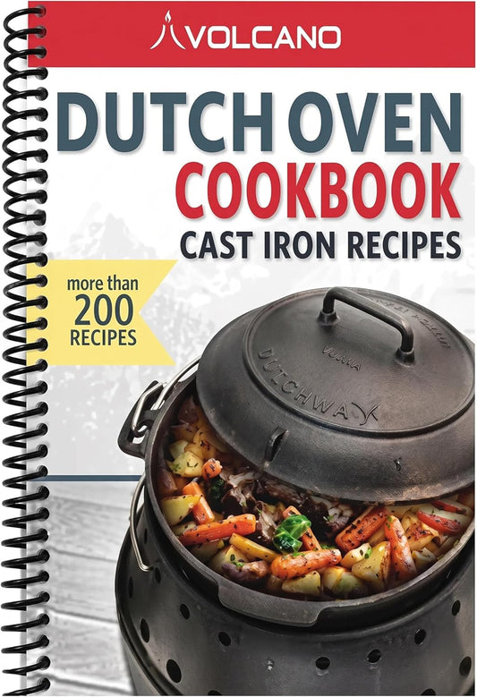 Volcano Dutch Oven Cookbook – 200+ Dutch Oven Recipes, Cast Iron Cooking Guide for Camping, BBQ, Off-Grid Living & Emergency Preparedness