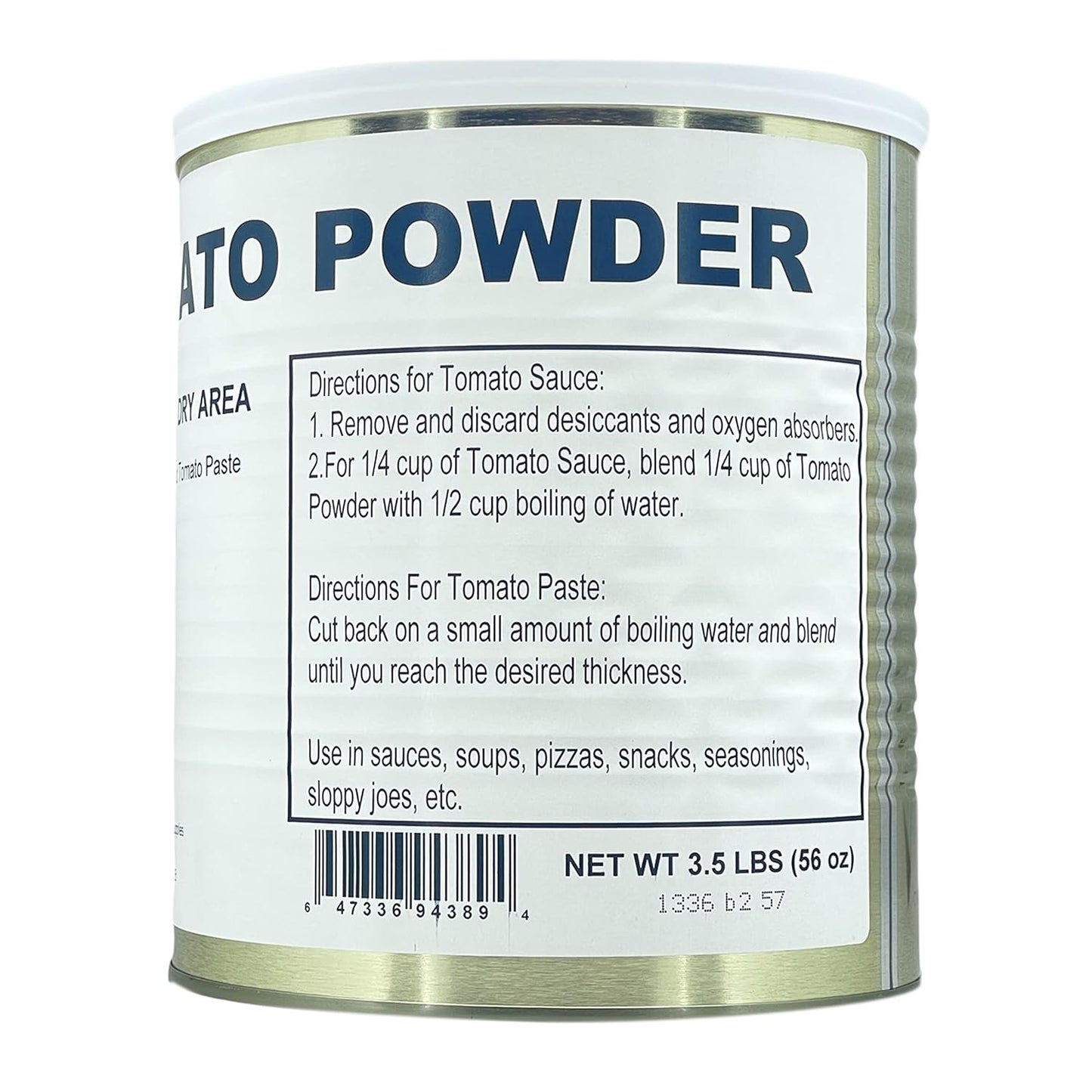 Military Surplus Tomato Powder #10 Can - 47 Servings per can