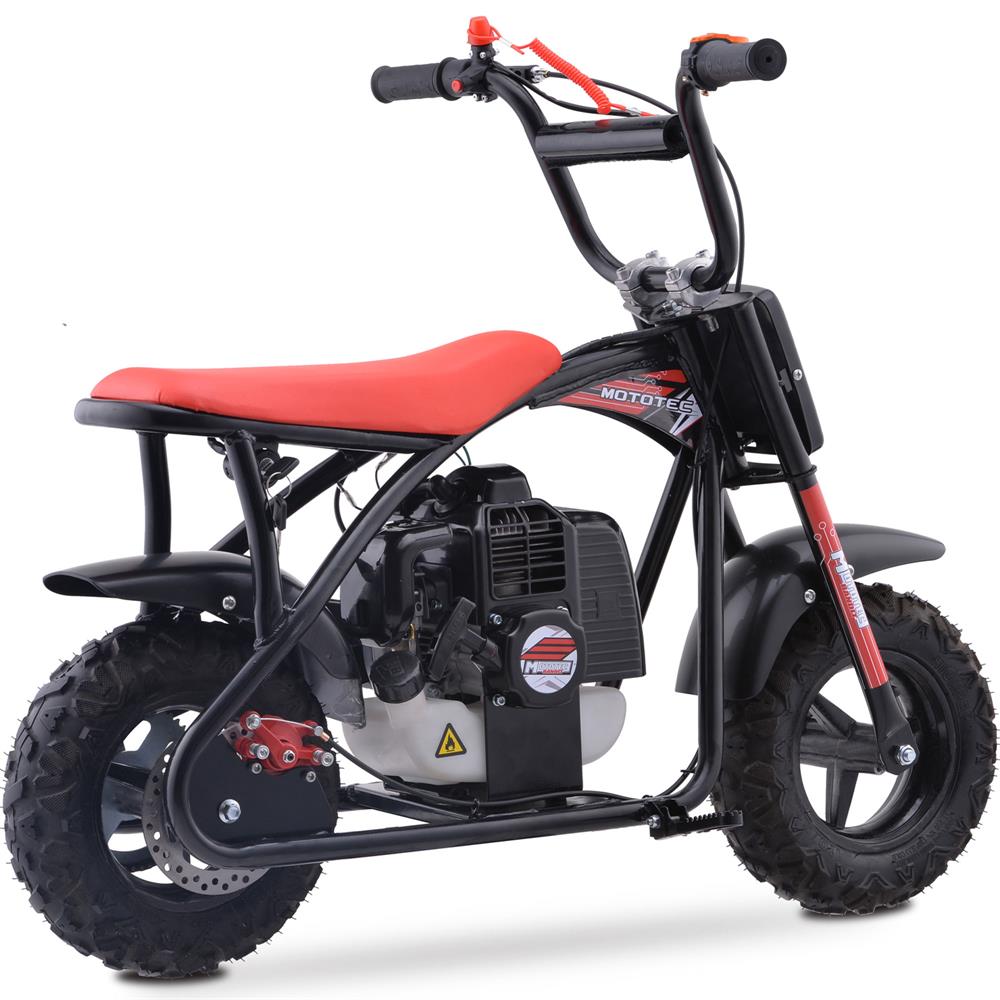 MotoTec Bandit 52cc 2-Stroke Kids Gas Mini Bike Red (MT-MB-52cc-Bandit_Red), Small