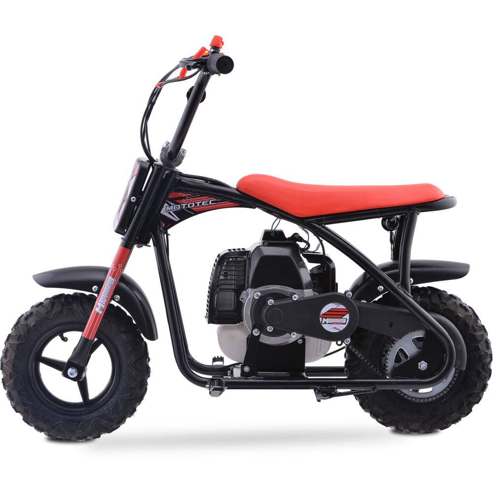 MotoTec Bandit 52cc 2-Stroke Kids Gas Mini Bike Red (MT-MB-52cc-Bandit_Red), Small