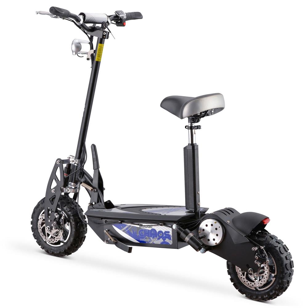 MotoTec Chaos 2000w 60v 15ah Lithium 32 MPH Electric Scooter Folding Frame Seat Included