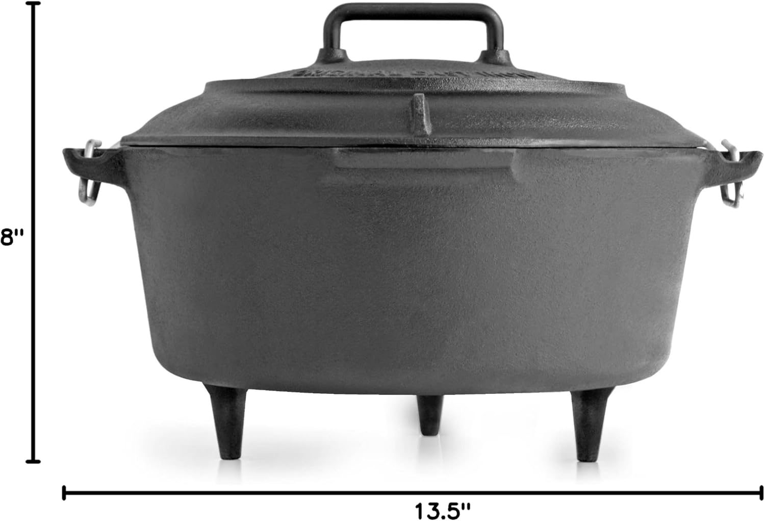 Volcano Grills Cast Iron Vintage Style Dutch Oven for Camping