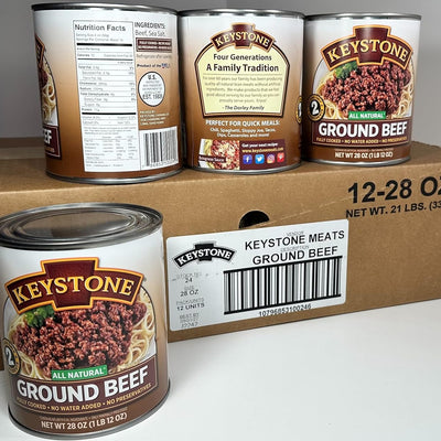 Keystone Meats all Natural Ground Beef 28 oz Can