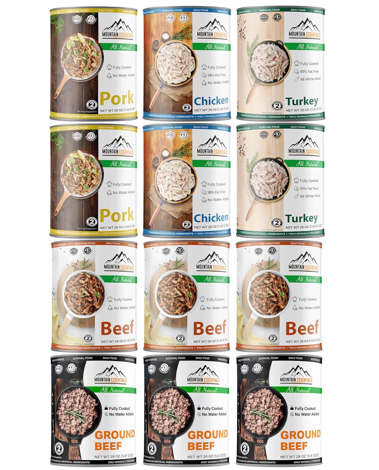 Mountain Essentials All Natural Fully Cooked Ready to Eat Variety Pack ...