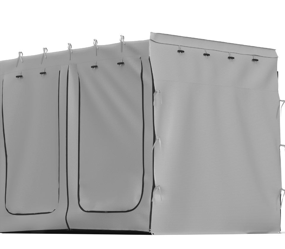 VEVOR Car Awning Room Accessory, Fit 8.2' x 8.2', 300D Oxford Car Awning Camping Tent with PVC Floor, Heavy Duty Extend Shelter for Car Awning SUV Tent Camper Van Overland Gear, Grey, Room Only