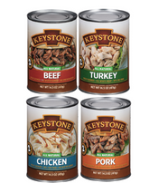 Keystone Meats Assorted Pack of Beef, Pork, Chicken, Turkey 14.5oz Cans- Pack of 4