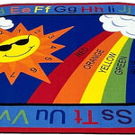 Sky's The Limit Classroom Rug in Oval Shape, Size 4' x 6' from KidCarpet