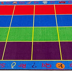 ABC Rainbow Seating Classroom Rug with 24 Seats - Kids Educational Learning Rug for Preschool, Kindergarten, and Elementary School