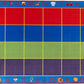 Rectangular Classroom Rug: 'ABC Rainbow Seating' by KidCarpet.com, Size 7'6" x 12' with 24 Seats