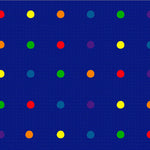 On the Spot Classroom Seating Rug Multi on Blue, 10' x 12' Rectangle