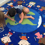 World Character Classroom Rug for Students - Colorful Kids Seating Rugs | Kids Classroom Educational Learning Reading Rug | Area Rug for Kids thumbnail 4