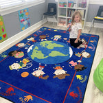 World Character Classroom Rug for Students - Colorful Kids Seating Rugs | Kids Classroom Educational Learning Reading Rug | Area Rug for Kids thumbnail 5