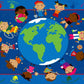 Rectangular Classroom Rug: 'World Character' by KidCarpet.com, Size 7'6" x 12'