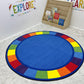 Round Classroom Carpet: 'Colors Full Circle' by KidCarpet.com, 6' Diameter