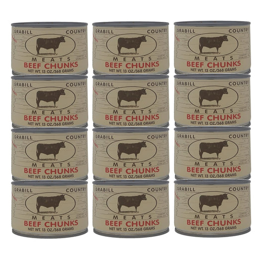 Grabill Country Meats -- Beef Chunks 13 oz. - 12 Pack Case