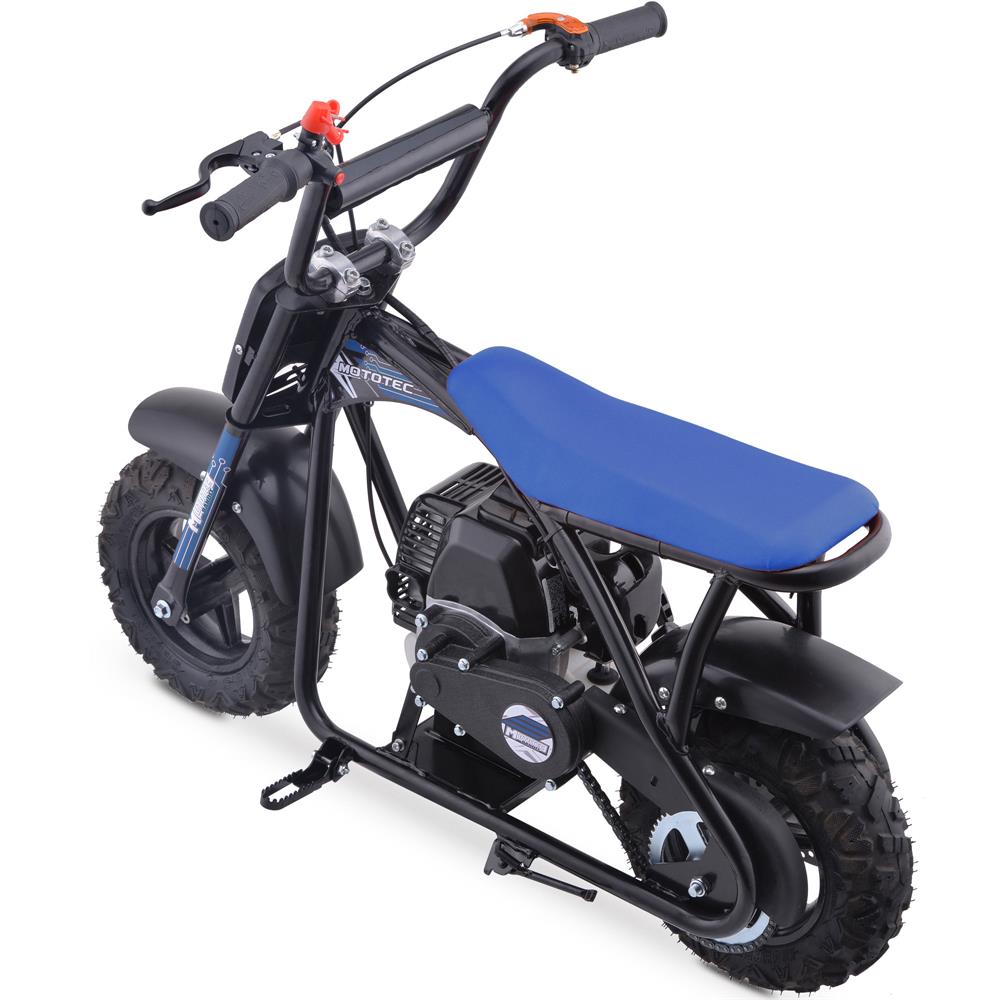 MotoTec Bandit 52cc 2-Stroke Kids Gas Mini Bike Blue