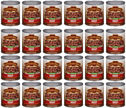 Keystone Meats All Natural Canned Beef 28 Ounce 24 cans